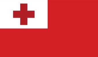 vector illustration of Tonga flag.