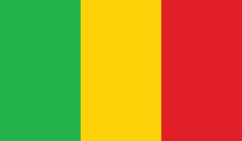 vector illustration of Mali flag.