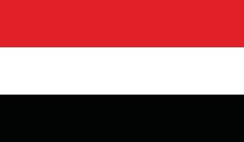 vector illustration of Yemen flag.