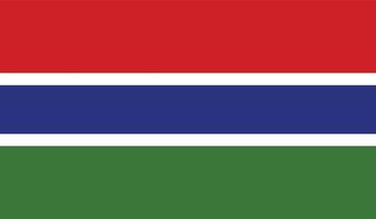 vector illustration of The Gambia flag.