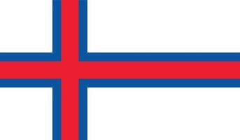 vector illustration of Faroe Islands flag.