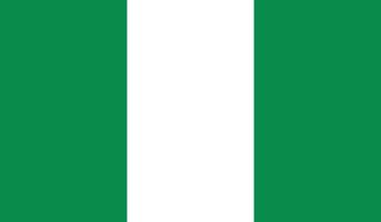 ilustración vectorial de la bandera de nigeria. vector