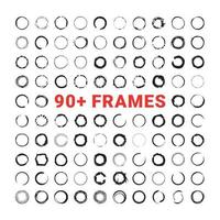 Collection of Textured Round Frames vector