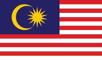 vector illustration of Malaysia flag.