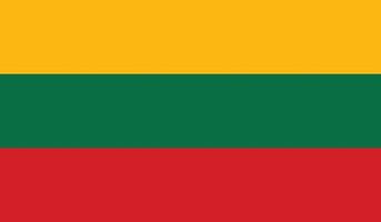 ilustración vectorial de la bandera de lituania. vector