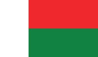 vector illustration of Madagascar flag.