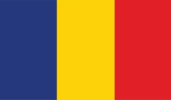 ilustración vectorial de la bandera de rumania. vector