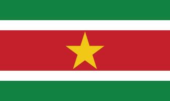 vector illustration of Suriname flag.
