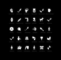 Set of simple icons of Prosthetics vector