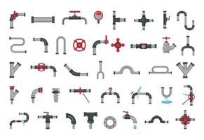 Collection of Pipes and Valves vector