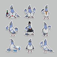Illustrations of Doves vector