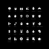 Set of simple icons of Tea vector