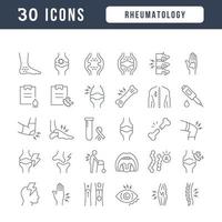 Set of linear icons of Rheumatology vector