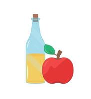 ilustración de vinagre de sidra de manzana vector