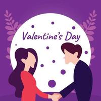 ilustración gráfica vectorial de un niño está conociendo a una niña, perfecta para religión, vacaciones, cultura, tarjeta de felicitación, San Valentín, etc. vector