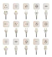 Set of Sockets and Plugs vector