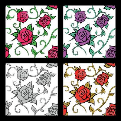 Seamless Pattern with Roses