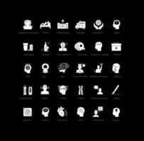 Set of simple icons of Stroke vector