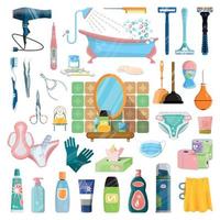 Set of Hygiene Supplies vector