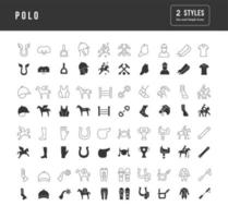 Set of simple icons of Polo vector