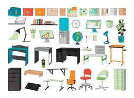 Set for Office Interior vector
