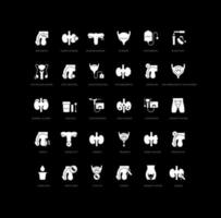 Set of simple icons of Urology vector