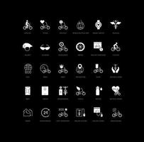 vector iconos simples del día mundial de la bicicleta