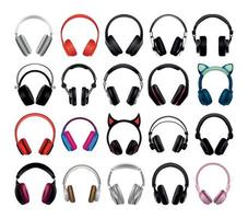 Collection of Headphones vector