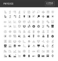 Set of simple icons of Physics vector