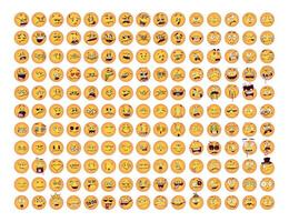 Set of Crazy and Funny Emoticons vector