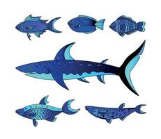 Vector Collection of the Fishes