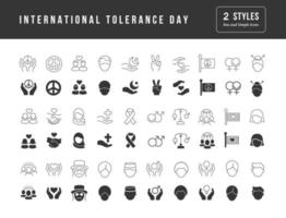 Vector Simple Icons of International Tolerance Day