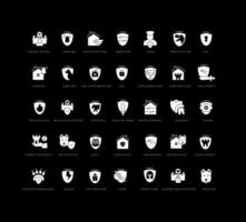 Set of simple icons of Security Company vector