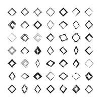 Collection of Textured Rhombus Frames vector