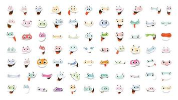 Set of Cute Emoticons vector
