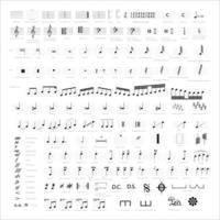 simbolos de notacion musical vector