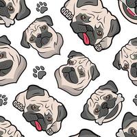 Seamless Pattern with Dogs vector