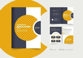 company profile brochure template layout design, multipage brochure design Free Vector