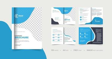 company profile brochure template layout design, multipage brochure design Free Vector