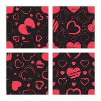 Seamless Pattern with Hearts vector