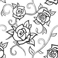 Seamless Pattern with Roses vector