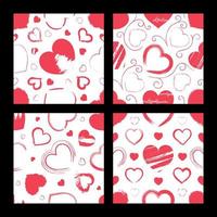 Seamless Pattern with Hearts vector