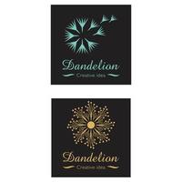 Dandelion flower logo vector template design