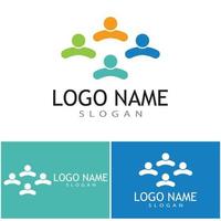 vector de logotipo de adopción y atención comunitaria