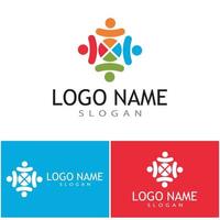 vector de logotipo de adopción y atención comunitaria