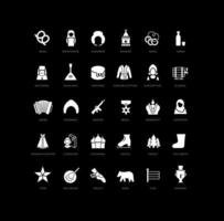 Vector Simple Icons of Day of Russia