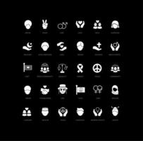 Vector Simple Icons of International Tolerance Day