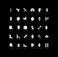 Set of simple icons of Rheumatology vector