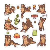 Stickers of Shiba Inu Dogs
