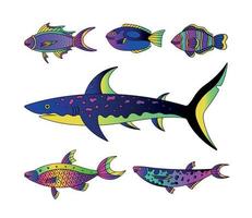 Vector Collection of the Fishes